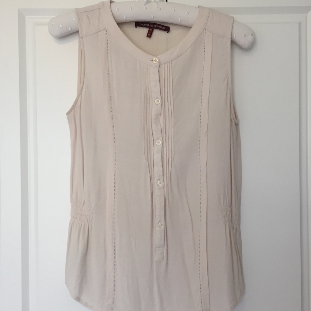 Cream Comptoir des Cotonniers sleeveless blouse